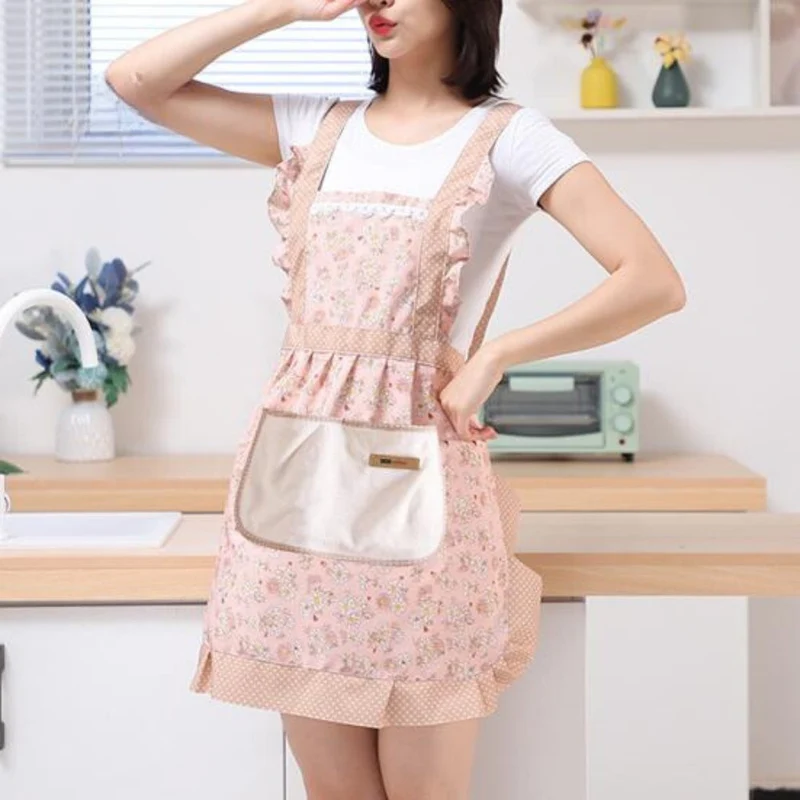 Modern floral everyday use kitchen apron