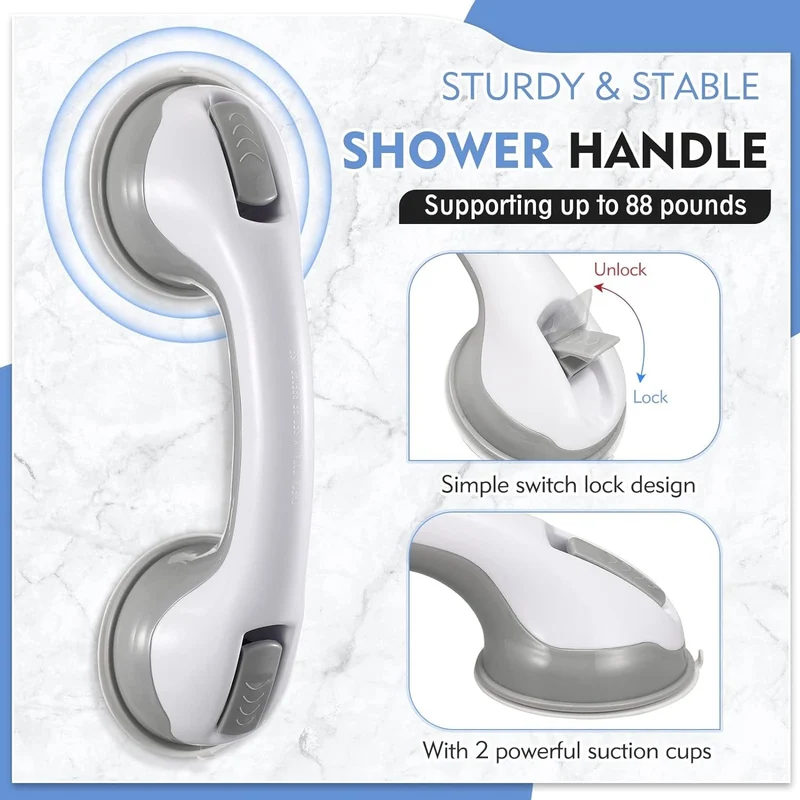 Durable safe wall-mounted bathroom grab bar