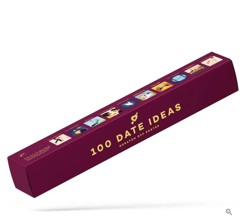 LoveQuest Date Kalender – Krasposter met 100 Unieke Date Ideeën voor Koppels en Geliefden